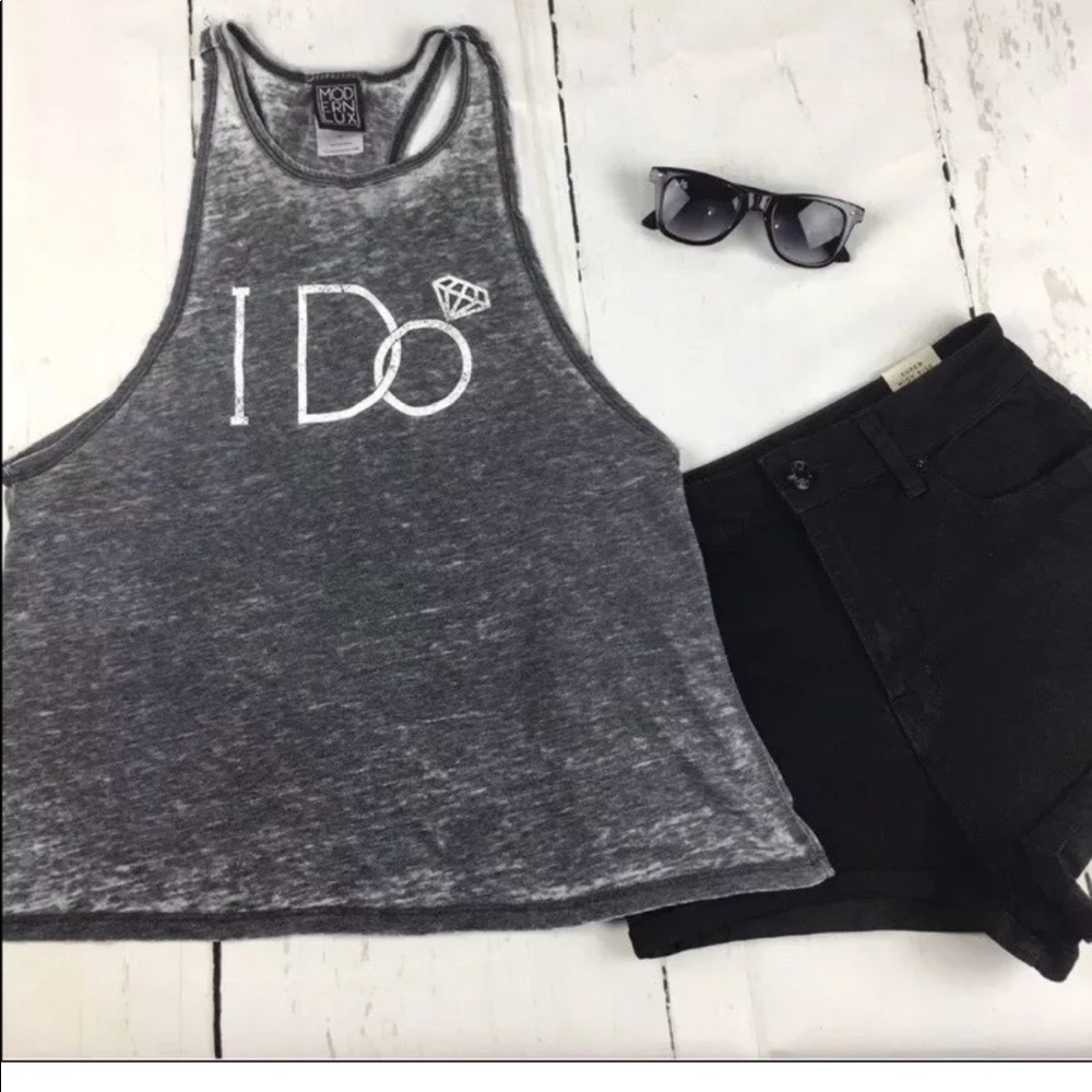 “I do” Razor back tank top